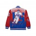 New York Giants Lawrence Taylor Mitchell & Ness Royal Retired Player Graphic Full-Zip Satin Jacket