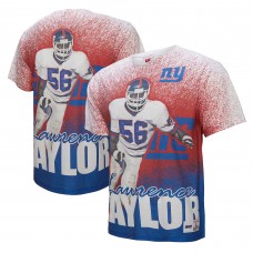New York Giants Lawrence Taylor Mitchell & Ness Gray Burst Retired Player T-Shirt