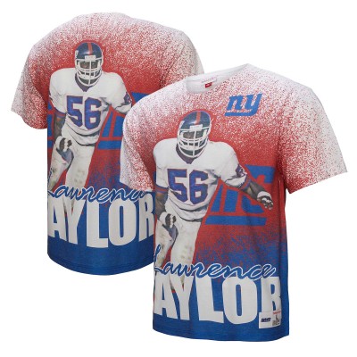 New York Giants Lawrence Taylor Mitchell & Ness Gray Burst Retired Player T-Shirt