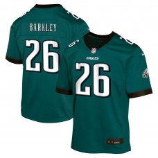 Подростковая Philadelphia Eagles Saquon Barkley Nike Green Game Jersey