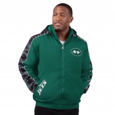 New York Jets Starter Green Thursday Night Gridiron Full-Zip Jacket New York Jets Starter Green Thursday Night Gridiron Full-Zip Jacket
