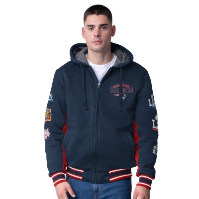 New England Patriots G-III Extreme Navy No Huddle Commemorative Full-Zip Hoodie Jacket