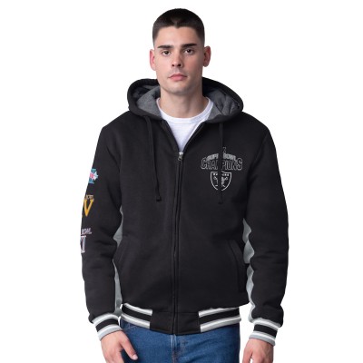 Las Vegas Raiders G-III Extreme Black No Huddle Commemorative Full-Zip Hoodie Jacket