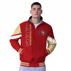 San Francisco 49ers G-III Extreme Scarlet/Heather Gray Strong Arm Reversible Full-Zip Jacket San Francisco 49ers G-III Extreme Scarlet/Heather Gray Strong Arm Reversible Full-Zip Jacket