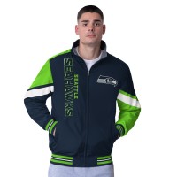 Seattle Seahawks G-III Extreme College Navy Strong Arm Reversible Full-Zip Jacket