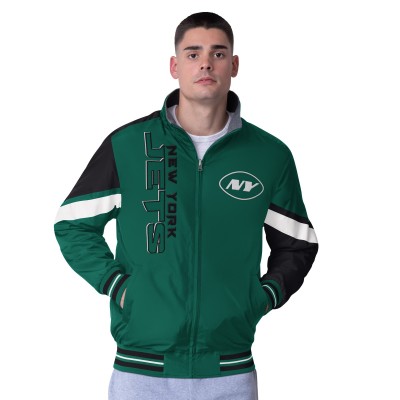 New York Jets G-III Extreme Green Strong Arm Reversible Full-Zip Jacket