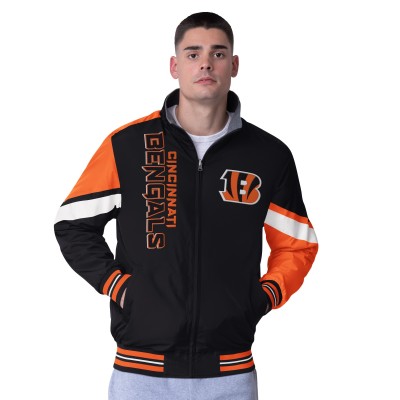Cincinnati Bengals G-III Extreme Black Strong Arm Reversible Full-Zip Jacket