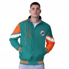 Толстовка на молнии Miami Dolphins G-III Extreme Aqua Strong Arm Reversible