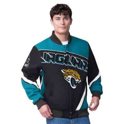 Jacksonville Jaguars G-III Extreme Black Maximum Racing Full-Snap Jacket