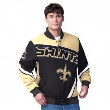 Куртка на кнопках New Orleans Saints G-III Extreme Black Maximum Racing