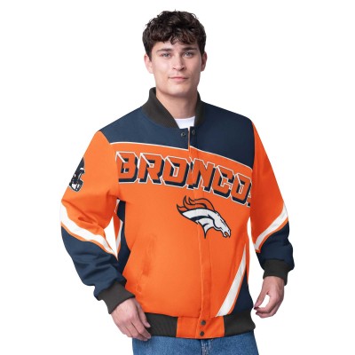 Denver Broncos G-III Extreme Orange Maximum Racing Full-Snap Jacket
