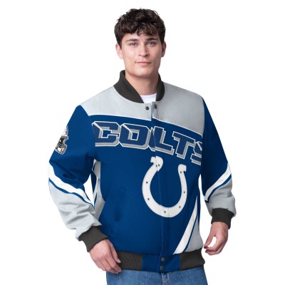 Indianapolis Colts G-III Extreme Royal Maximum Racing Full-Snap Jacket