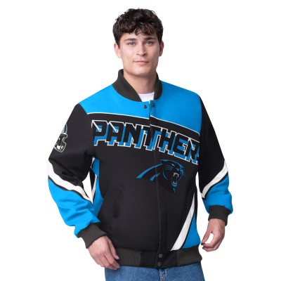 Куртка на кнопках Carolina Panthers G-III Extreme Black Maximum Racing