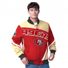 San Francisco 49ers G-III Extreme Scarlet Maximum Racing Full-Snap Jacket San Francisco 49ers G-III Extreme Scarlet Maximum Racing Full-Snap Jacket