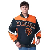 Куртка на кнопках Chicago Bears G-III Extreme Navy Maximum Racing