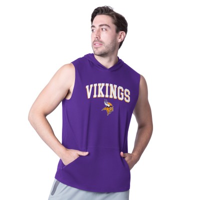 Майка с капюшоном Minnesota Vikings MSX by Michael Strahan Action Sleeveless - Purple