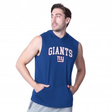 New York Giants MSX by Michael Strahan Royal Action Sleeveless Pullover Hoodie