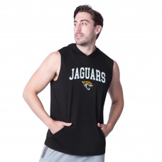 Jacksonville Jaguars MSX by Michael Strahan Black Action Sleeveless Pullover Hoodie