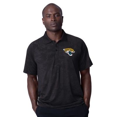 Jacksonville Jaguars MSX by Michael Strahan Black Baseline Raglan Polo