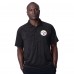 Pittsburgh Steelers MSX by Michael Strahan Black Baseline Raglan Polo