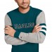 Свитшот Philadelphia Eagles Tommy Hilfiger Acrylic Crewneck - Midnight Green/Heather Gray