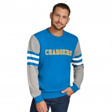 Los Angeles Chargers Tommy Hilfiger Powder Blue/Heather Gray Acrylic Crewneck Pullover Sweater