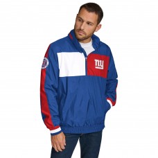 New York Giants Tommy Hilfiger Royal Gael Lightweight Half-Zip Hoodie Jacket