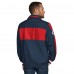 New England Patriots Tommy Hilfiger Navy Gael Lightweight Half-Zip Hoodie Jacket