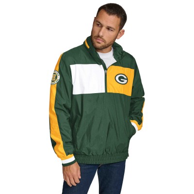 Толстовка на короткой молнии Green Bay Packers Tommy Hilfiger Green Gael Lightweight