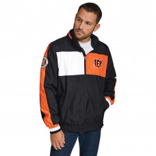 Cincinnati Bengals Tommy Hilfiger Black Gael Lightweight Half-Zip Pullover Hoodie Jacket