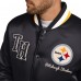 Pittsburgh Steelers Tommy Hilfiger Black Dante Full-Snap Satin Jacket