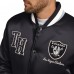 Las Vegas Raiders Tommy Hilfiger Black Dante Full-Snap Satin Jacket