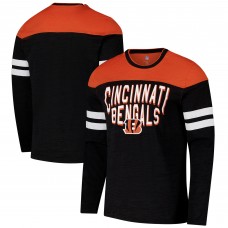 Cincinnati Bengals G-III Sports by Carl Banks Black/Orange Adaptive Hail Mary Long Sleeve T-Shirt