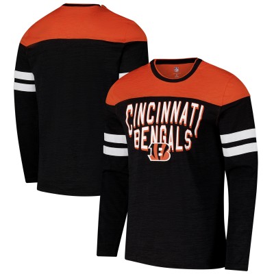Cincinnati Bengals G-III Sports by Carl Banks Black/Orange Adaptive Hail Mary Long Sleeve T-Shirt