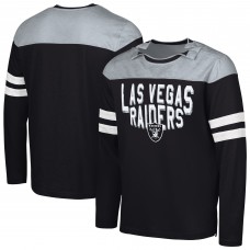 Las Vegas Raiders G-III Sports by Carl Banks Black/Silver Adaptive Hail Mary Long Sleeve T-Shirt Las Vegas Raiders G-III Sports by Carl Banks Black/Silver Adaptive Hail Mary Long Sleeve T-Shirt