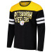 Футболка с длинным рукавом Pittsburgh Steelers G-III Sports by Carl Banks Black/Gold Adaptive Hail Mary