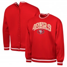 San Francisco 49ers G-III Sports by Carl Banks Scarlet Adaptive Blocker Fleece Pullover Sweatshirt