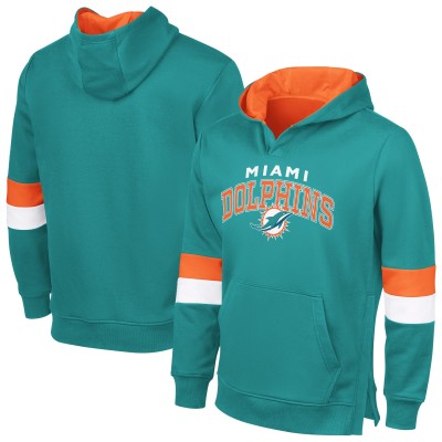 Толстовка Miami Dolphins G-III Sports by Carl Banks Aqua/Orange Adaptive Faceoff