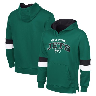 New York Jets G-III Sports by Carl Banks Green/Gray Adaptive Faceoff Pullover Hoodie