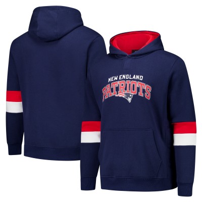 New England Patriots G-III Sports by Carl Banks Navy/Red Adaptive Faceoff Pullover Hoodie