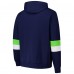 Seattle Seahawks G-III Sports by Carl Banks College Navy/Neon Green Adaptive Faceoff Pullover Hoodie