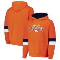 Толстовка Denver Broncos G-III Sports by Carl Banks Orange/Navy Adaptive Faceoff