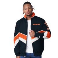 Куртка Chicago Bears Starter Navy Captain Satin Varsity