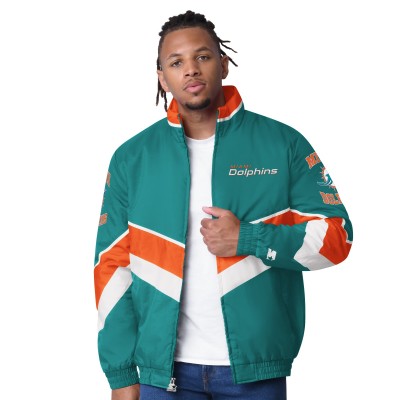 Куртка Miami Dolphins Starter Aqua Captain Satin Varsity