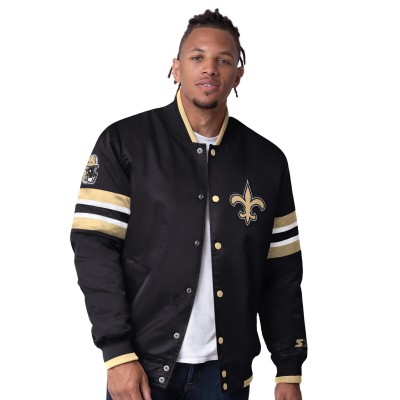Куртка на кнопках New Orleans Saints Starter Black Scout I Varsity