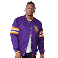 Minnesota Vikings Starter Scout I Full-Snap Varsity Jacket - Purple