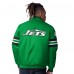 New York Jets Starter Green Vintage Logo Scout I Full-Snap Varsity Jacket