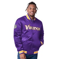 Minnesota Vikings Starter Closer Reversible Satin Full-Snap Jacket - Purple/Gold