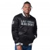Las Vegas Raiders Starter Black/Silver Closer Reversible Satin Full-Snap Jacket