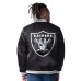 Las Vegas Raiders Starter Black/Silver Closer Reversible Satin Full-Snap Jacket